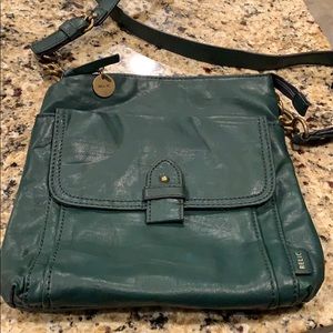 Green shoulder bag
